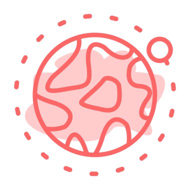 Gezegen simgesi, vektör çizimi