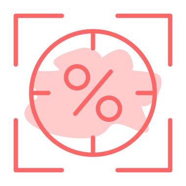 Moda Biçiminde Yüzdelik Simgesi İzole Arkaplan