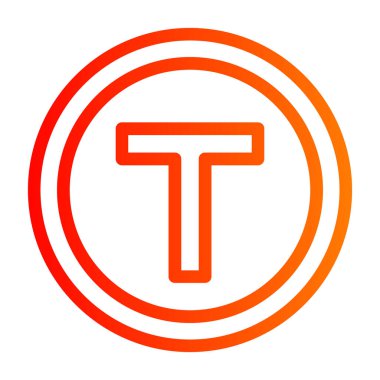 T harfi logo tasarım şablonu elementleri