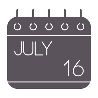 16 Haziran tarihli izole bir takvimin çizimi