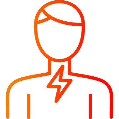 Elektrik prizli bir adam. Basit simge