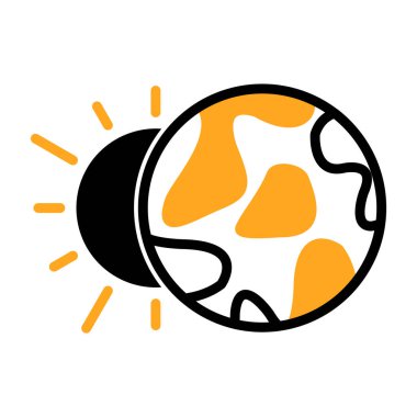 Yeryüzü ikon vektör illüstrasyonu