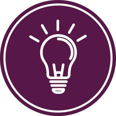 Ampul. Web simgesi basit illüstrasyon