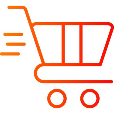 Alışveriş arabası vektör simgesi