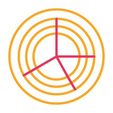 Dairesel bir simgenin vektör illüstrasyonu