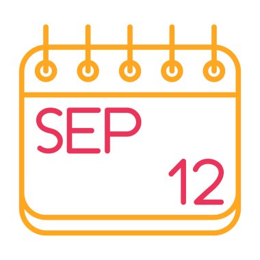 Takvim simgesinin vektör illüstrasyonu