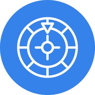 Pusula. Web simgesi basit illüstrasyon