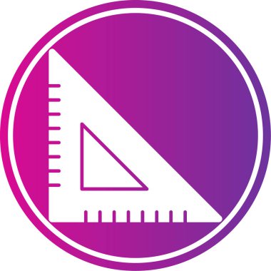 Üçgen cetvel simge vektör çizim