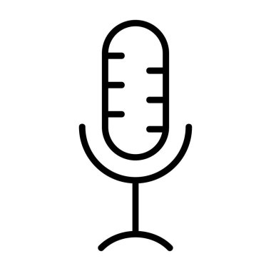 mikrofon simgesi vektör illüstrasyonu