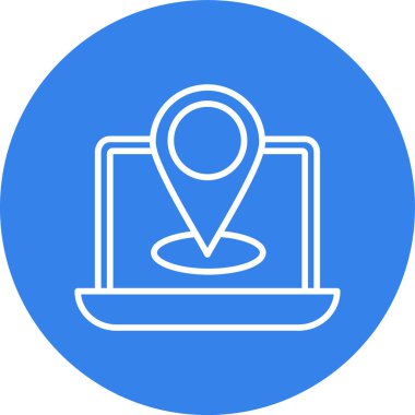 Dizüstü bilgisayar simgesi vektör çizimi