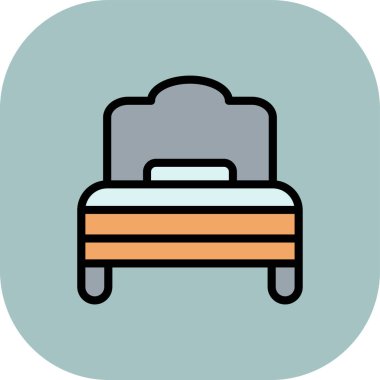 yatak doldurulmuş ışık vektör simgesi tasarımı