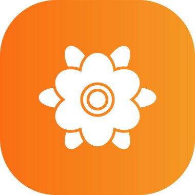 Çiçek simgesinin vektör illüstrasyonu