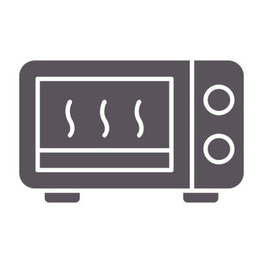 Fırın vektör simgesi. Beyaz arkaplanda stil simgesi izole edildi. gri arkaplan.