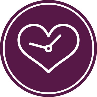 kalp ve saat simgesi