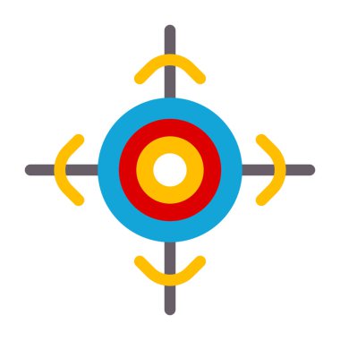 Hedef renkli vektör simgesi