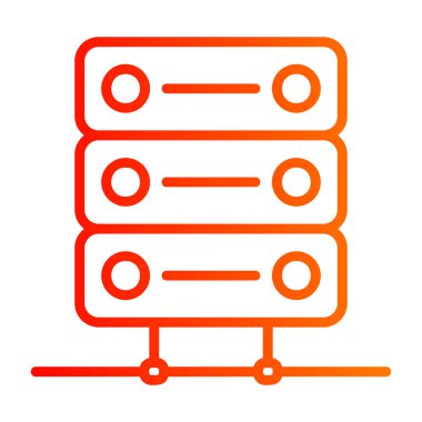 veritabanı. Web simgesi basit illüstrasyon