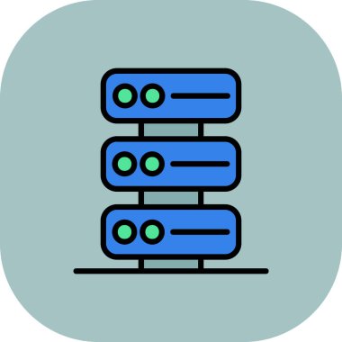 veritabanı sunucu simgesi. sunucu sunucusu sunucu vektör simgesi rengi düz izole