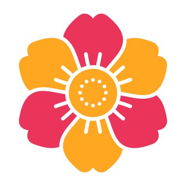 güzel çiçekler dekoratif simgesi