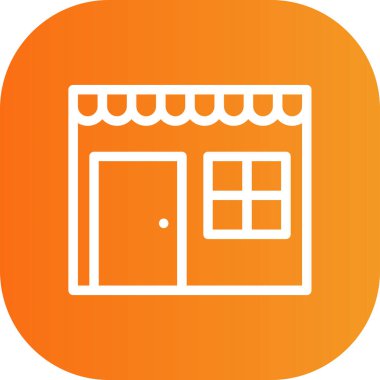 vektör dükkanı simgesi, vektör illüstrasyonu