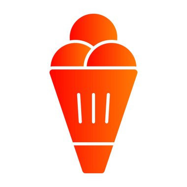 Dondurma ikonu. düz renk vektör çizimi