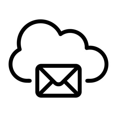 Bulut bilgi işlem ince çizgi simgesi