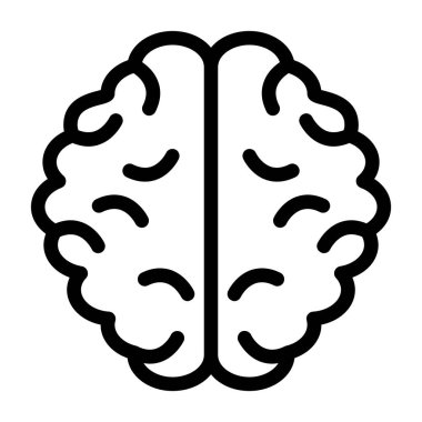 beyin ikonu vektör illüstrasyonu