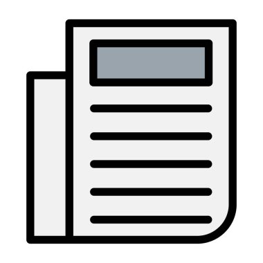 gazete simgesi vektör illüstrasyonu