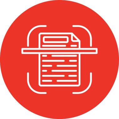 Belge simgesinin vektör illüstrasyonu