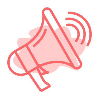 Megafon ikonu vektör illüstrasyonu