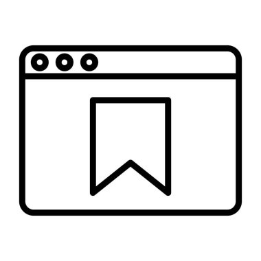Web tarayıcı ince çizgi simgesi tasarımı