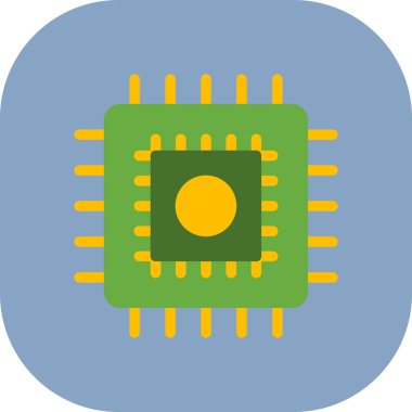 devre işlemci simgesi. vektör illüstrasyonu