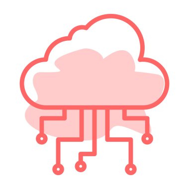 Bulut simgesi vektör illüstrasyonu