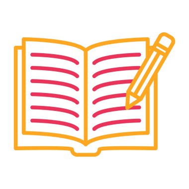 Kitap. Web simgesi basit illüstrasyon