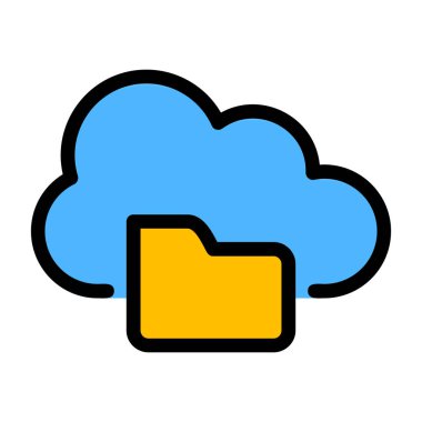 Bulut depolama vektörü çizimi