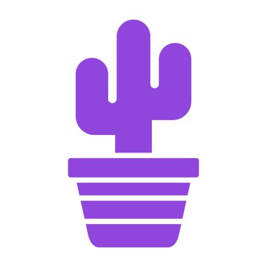 Kaktüs. Web simgesi basit illüstrasyon