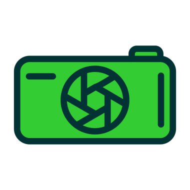 Kamera fotoğraf simge vektör çizim
