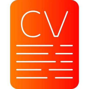 cv dosya düz simge vektör tasarımı