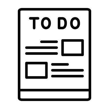 Kontrol listesi. Web simgesi basit tasarım