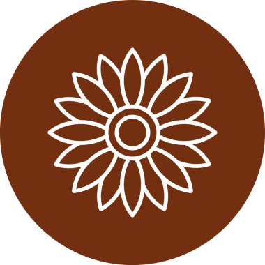 Çiçek ikonu. düz tasarım biçimi