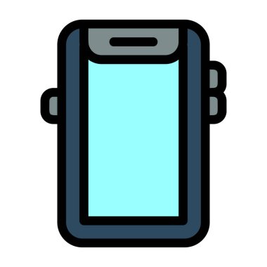 akıllı telefon pil simgesi, basit vektör illüstrasyonu