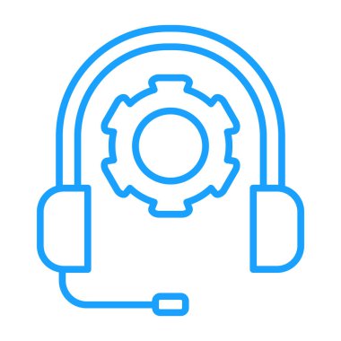 Kulaklık. Web simgesi basit illüstrasyon