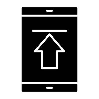 Cep telefonu simgesi, vektör illüstrasyonu