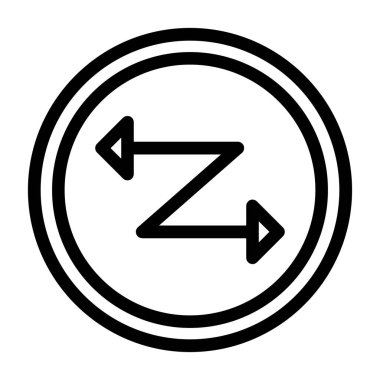 z vektör çizgisi simgesi