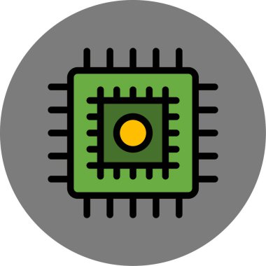 Çip. Web simgesi basit illüstrasyon