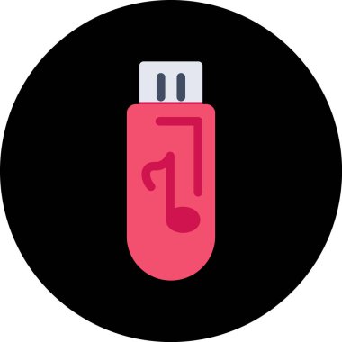 vektör usb flash disk simgesi, vektör illüstrasyonu