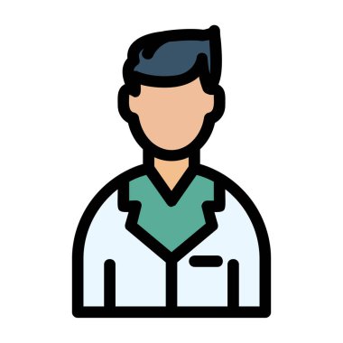 doktor doktor ikon vektör illüstrasyonu