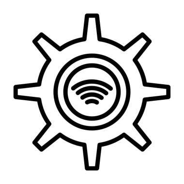 kablosuz kablosuz ağ simgesi, vektör illüstrasyonu