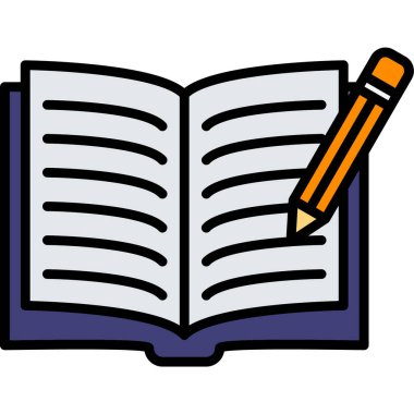 kitap simgesi vektör illüstrasyonu