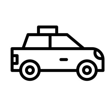 araba simgesi vektörü beyaz arkaplanda izole edildi, logo konsepti, illüstrasyon