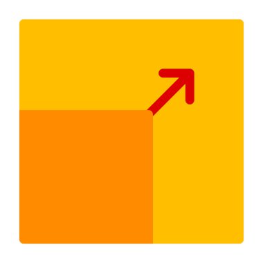 Ok simgesi. Beyaz arkaplanda moda düz biçim simgesi.